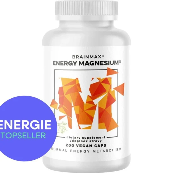 BrainMax Energy Magnesium, Hořčík Malát 1000 mg, 200 rostlinných kapslí