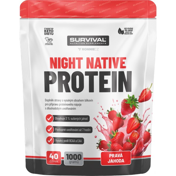 Night Native Protein – 1000 g, mléčná čokoláda Night Native Protein – 1000 g, mléčná čokoláda